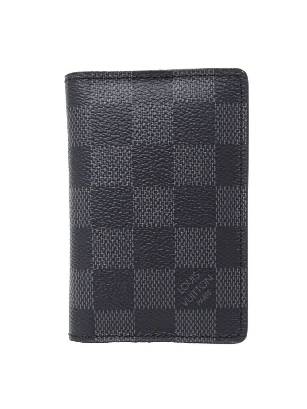 Louis Vuitton Card Case Damier Graphite Canvas Pocket Organizer Black Foldable